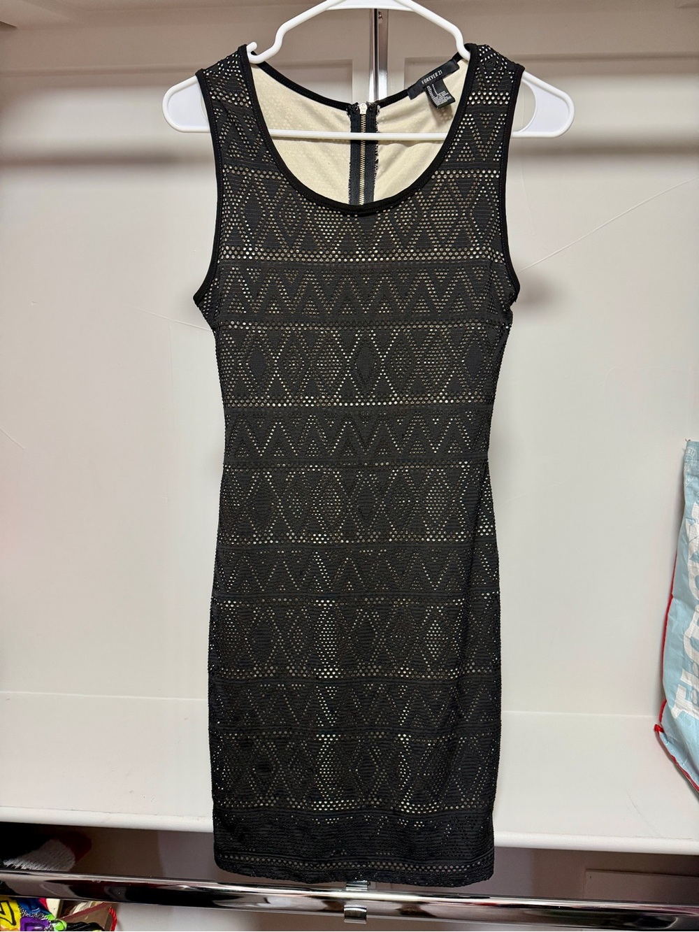 Forever 21 Black Lace Overlay Mini Dress